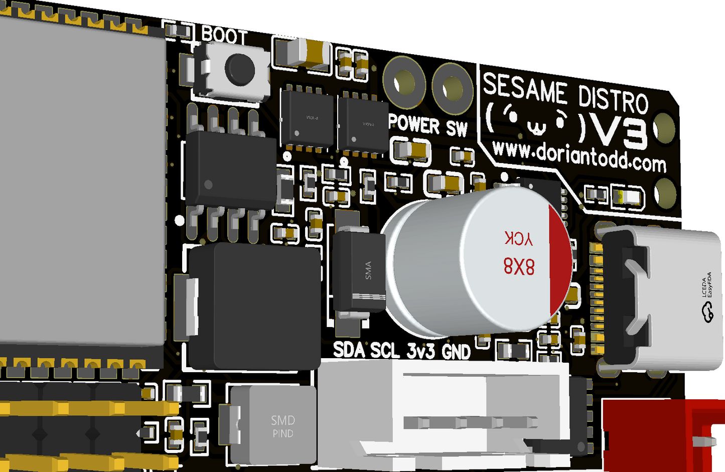 Sesame Distro Board V3 PCB